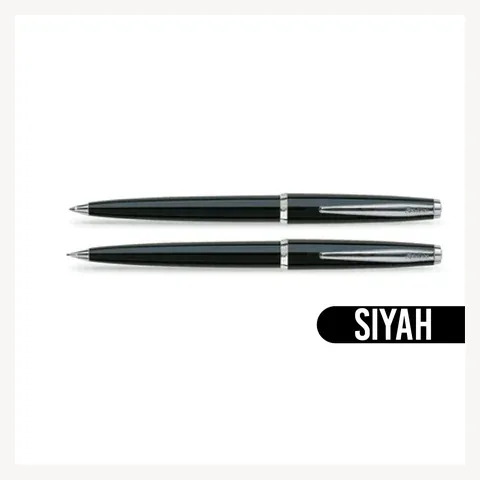 Scrİkss 33 Ballpoint Pen and Mechanical Pencil Set in Black